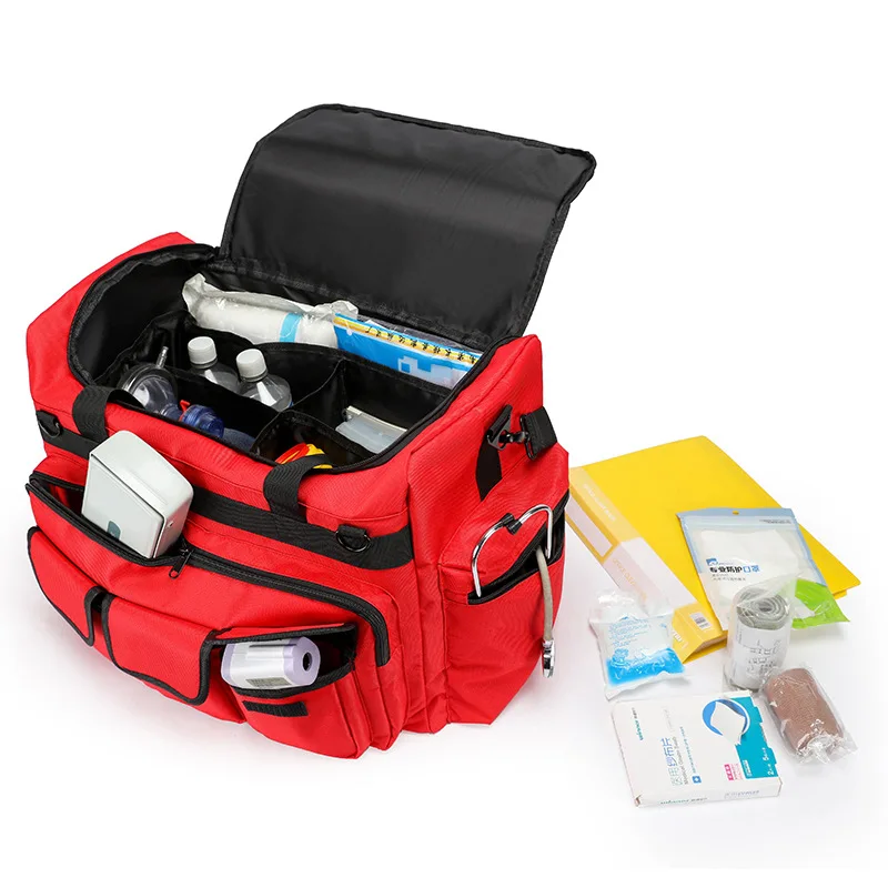 First Aid Medical Bag Outdoor Emergency Rescue Large Capacity Bag Empty Waterproof Reflective Oxford Multi-pocket Travel Bags