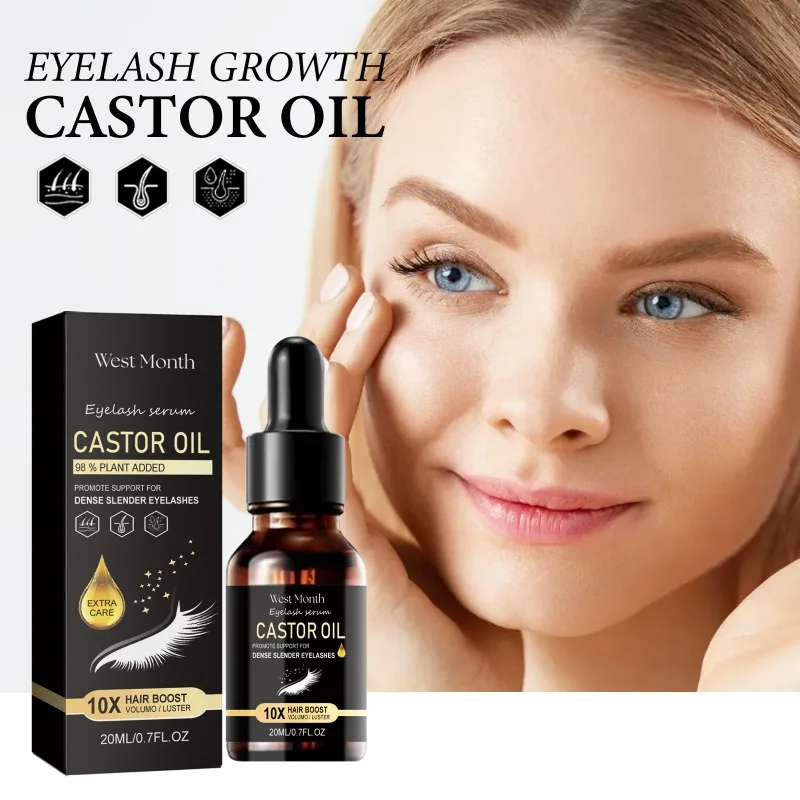 

Castor Oil Lash Serum Moisturizes for Thickness Naturally Lengthens Blackens & Curls Lashes Gentle Eyelash Serum