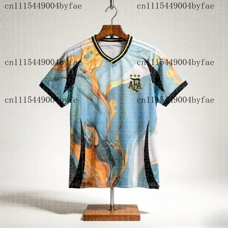 camiseta-de-manga-curta-estampada-em-3d-argentina-verao-2026-para-esportes-conforto-absorcao-de-suor-e-respirabilidade-–-top-familiar-combinando