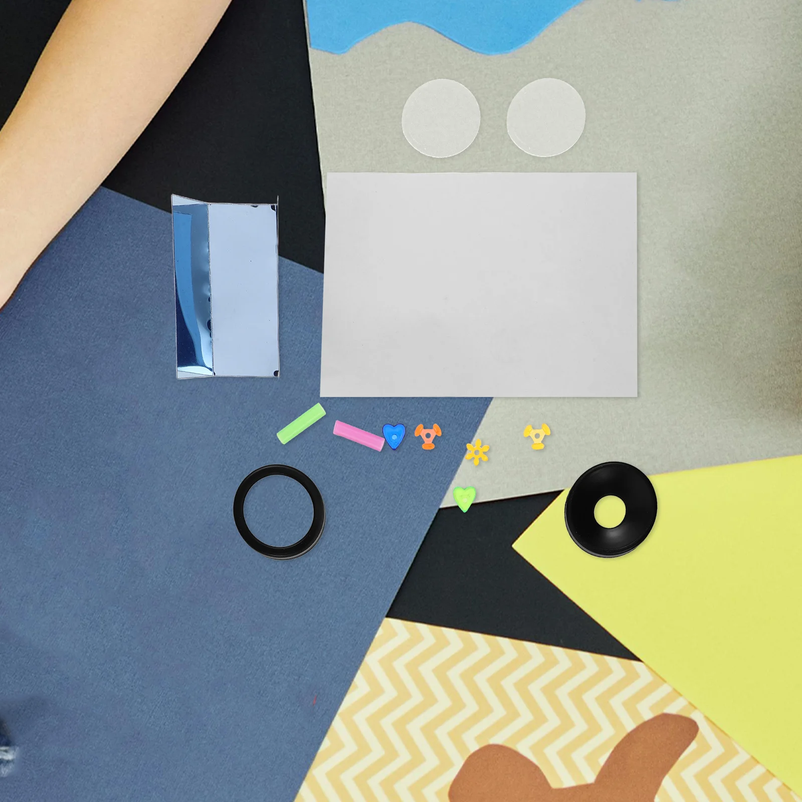 10 conjuntos diy kit de artesanato caleidoscópio para crianças aumentar habilidades de observação diversão ferramenta educacional brinquedo do miúdo diy kit caleidoscópio para crianças