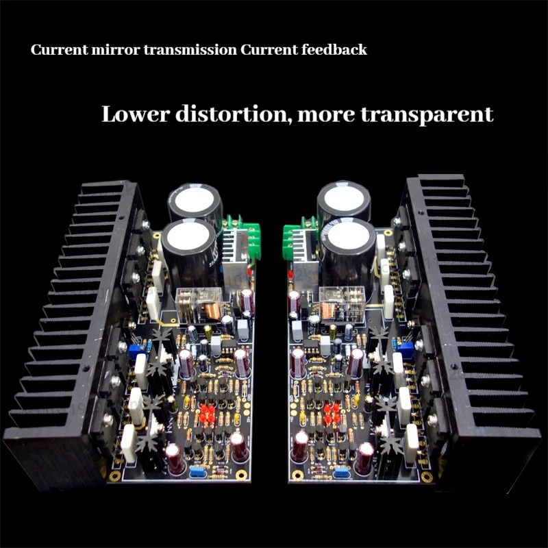 M8 current mirror transmission type, high speed and low distortion, high power, power amplifier board, transparent and delicate