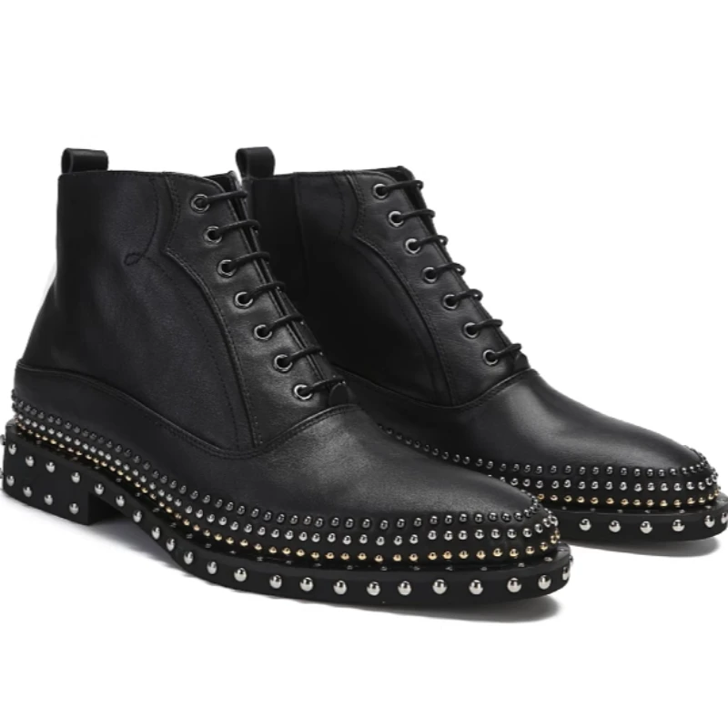 بريطانيا الأصلي برشام تصميم أحذية الموضة أحذية للرجال جلد طبيعي مخيط يدويا مريحة الأعمال أحذية قصيرة غير رسمية