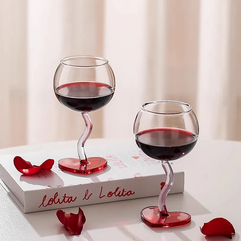 Liebe Rotwein Glas Tasse Hohe Borosilikatglas 300 ml Herz Champagner Wein Gläser Party Becher Drink Valentinstag Geschenke