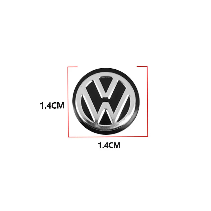 フォルクスワーゲンの車のエンブレム,カートゥルドアの鍵穴ロゴステッカー,vw gti,ゴルフアマロック,t5,phaeton,teramont,ティグアン,14mm, 5個,10個