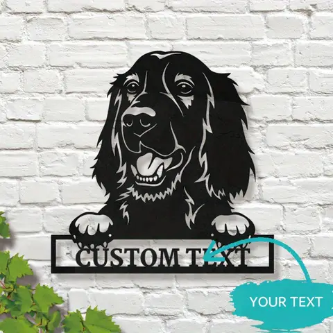 Custom Irish Setter Dog Metal Wall Art - Charming Design, Personalized Name Sign for Pet Enthusiasts.