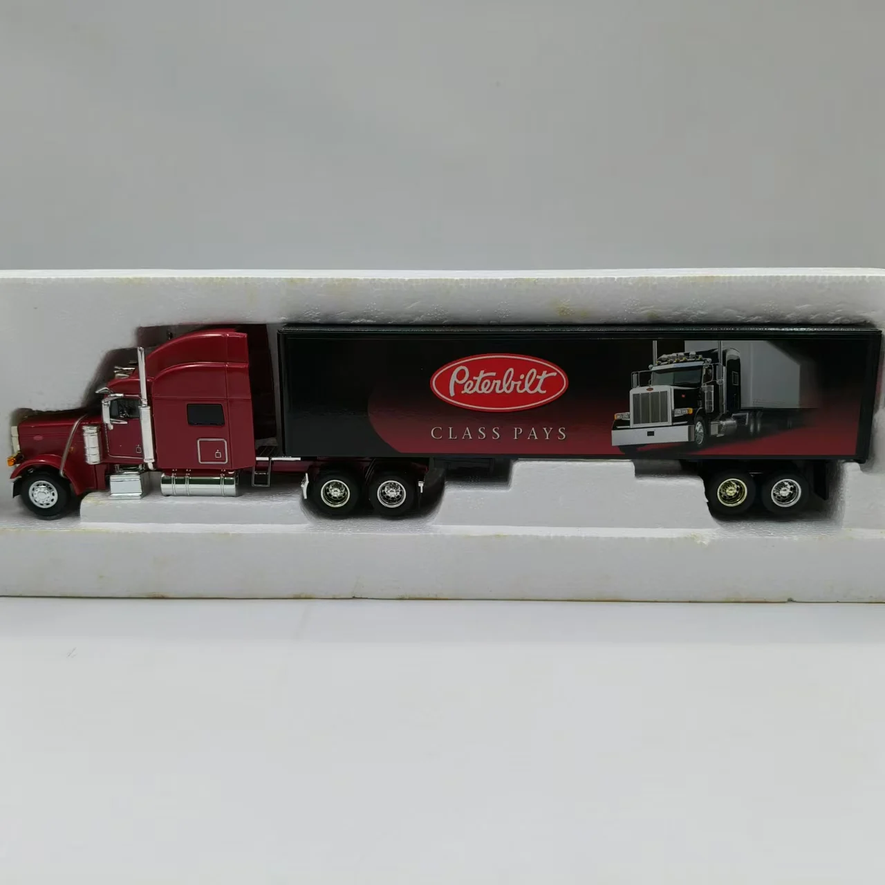 1/50 Peter bilt 379 Mural Alloy Container Truck Semi Trailer Model Car Delicacy Miniature Static Collectible Toy Holiday Gift