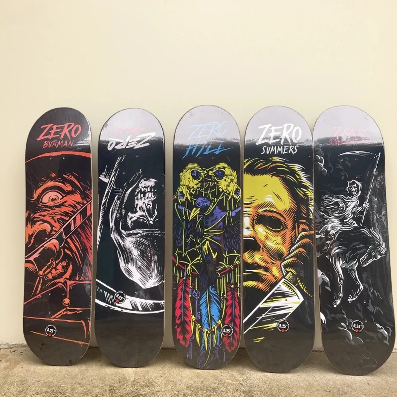 Mazzo da skateboard Zero – Acero canadese al 100%, 7 strati, diverse dimensioni (7,75/8,0/8,25/8,5 pollici), doppio bilanciere, include Griptape