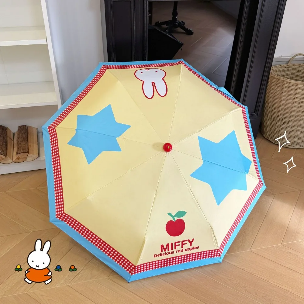 Kawaii Miffy Cute Manual Umbrella Folding Umbrella Sun Protection UV Protection Sun Umbrella Gift Toy for Girl view 3