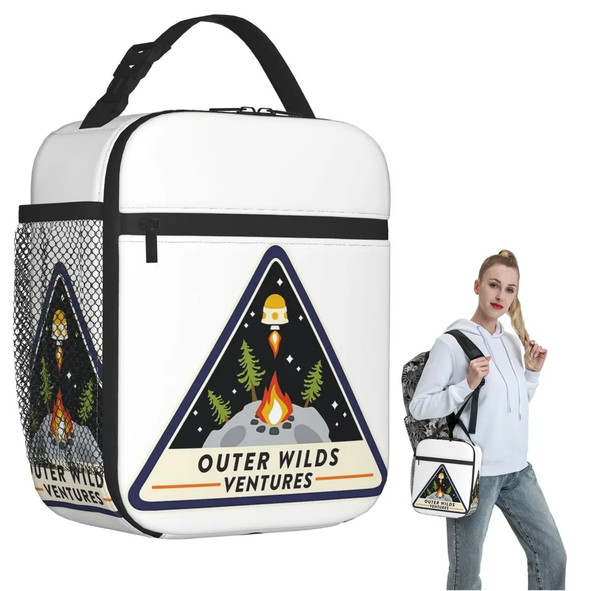 Outer Wilds Ventures Patch Insulated Lunch Bag for Women Children Portable Food Boxes Thermal Lunch Box Tote