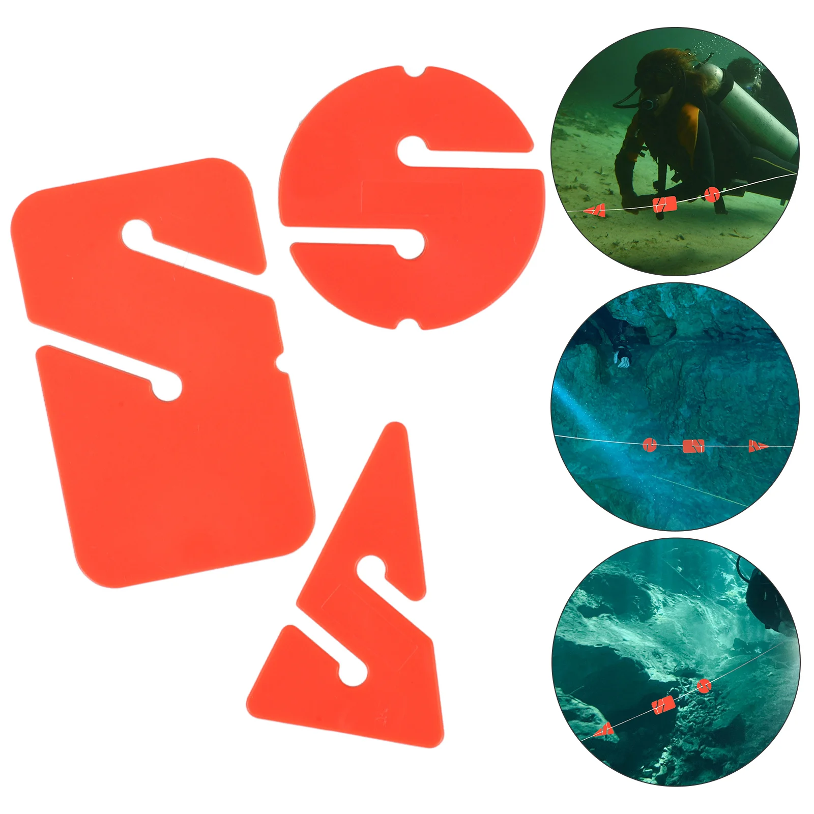 

Diving Indicators Rope Marker Guiding Portable Dive Orientation Plastic Eye Catching for Cave