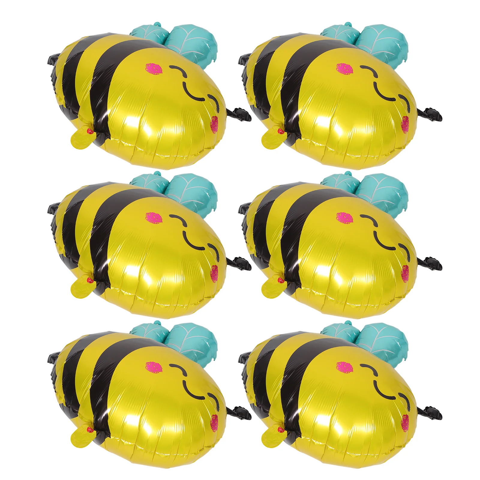 

6Pcs Bee Foil Balloons Cute Cartoon Honeybee Shaped Party Decorations for Birthday Kids Carnival Spring Animal Themed