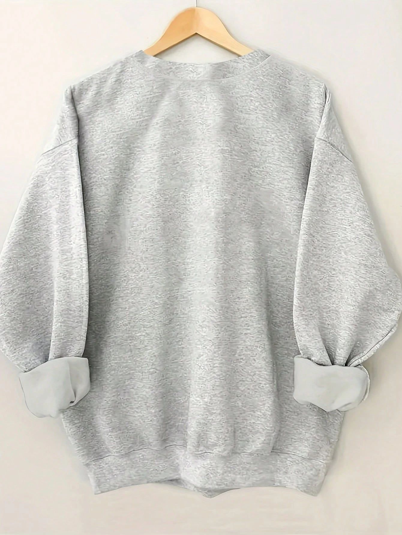 Kalifornisches Bärenmuster, locker geschnittenes Sweatshirt mit Rundhalsausschnitt und langen Ärmeln für Damen, lässig für den Frühling. – Detail 4