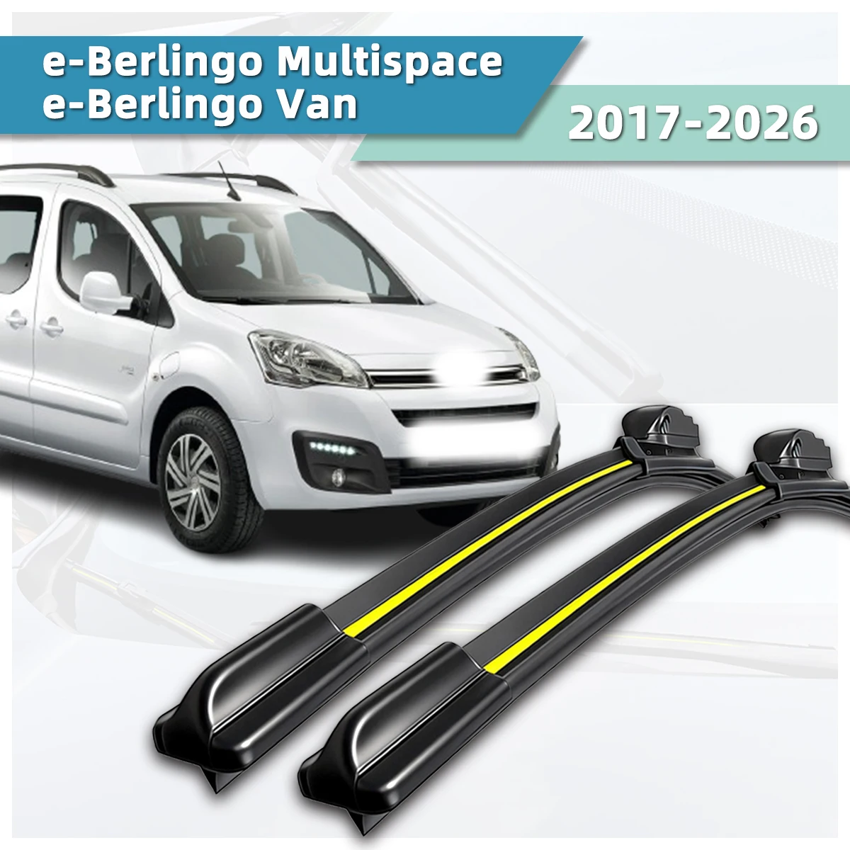 

Suitable For Citroen e‑Berlingo Multispace/e‑Berlingo Van(2017-2026)Wiper Blades Stable Durable For Car Front Windshield Wipers