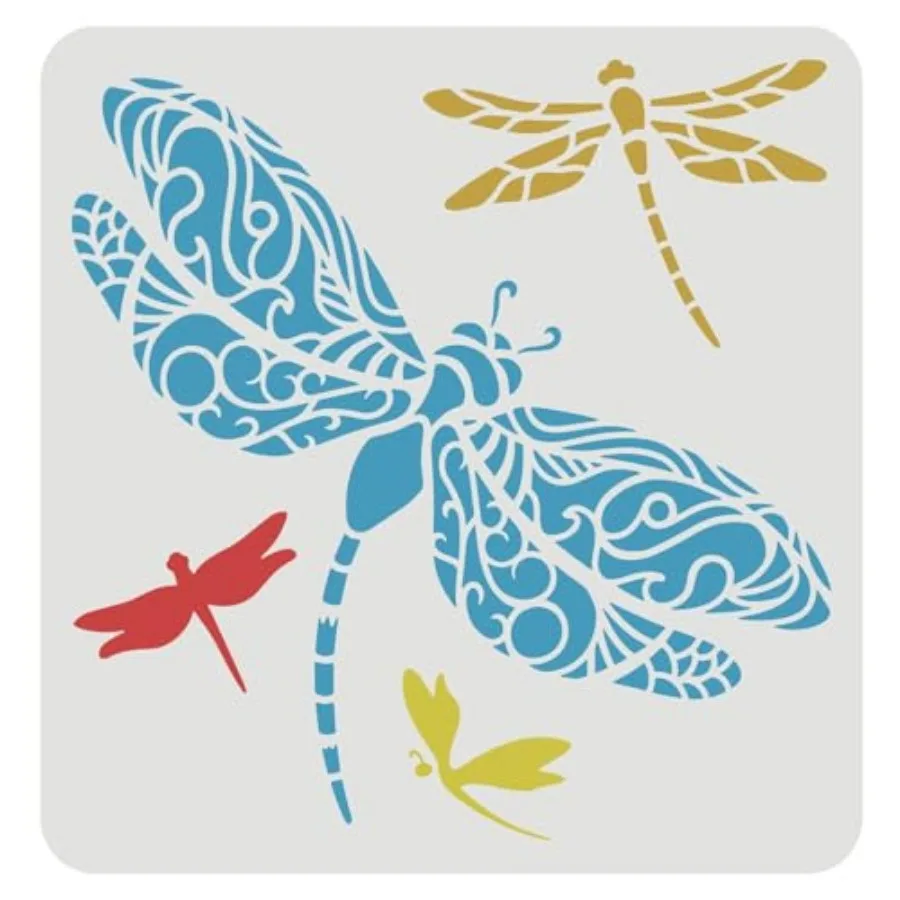 

Stencils 11.8x11.8 inch DIY Garden Fence Stencils Plastic Summer Camp Pattern Stencil Reusable Large Decor Template for Paintin