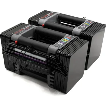 調整可能なダンベル、革新的なトレーニング機器、ステージ1、5〜50ポンド、耐久性のあるスチールビルド、ペアで販売