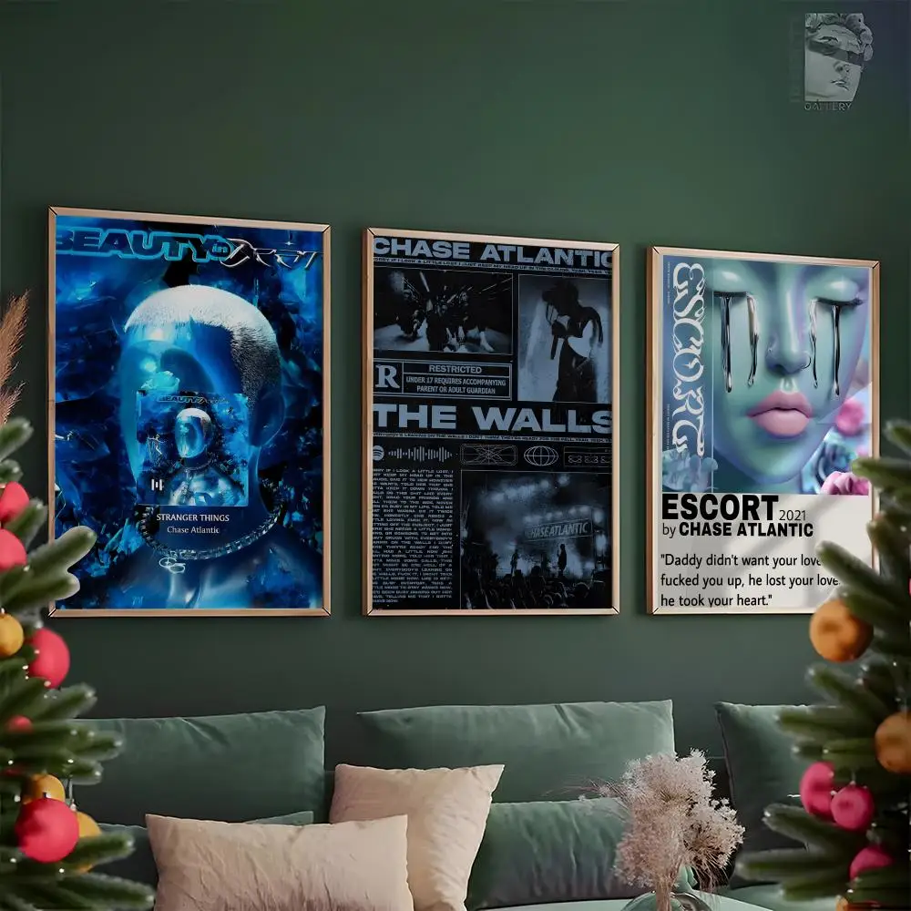 Chase Atlantic Beautyln Death Album Poster HD PVC Waterproof Wall Art - Self Adhesive Reusable For Home Office Bar