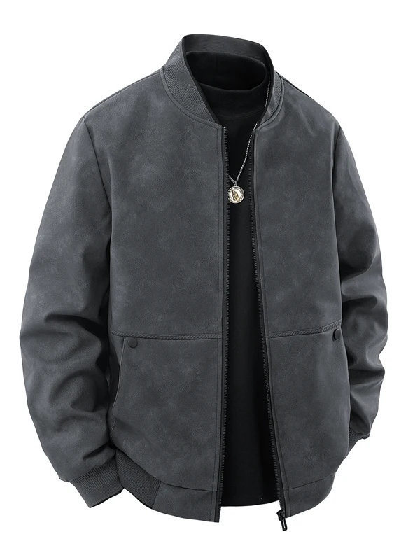 

Cleanfit повседневная американская кожаная куртка для мужчин Mark Fairwe из полиэфирного волокна ветрозащитная застежка-молния длинное пальто све