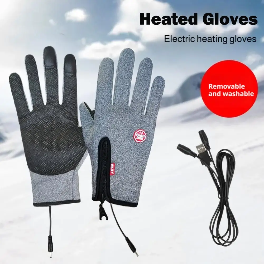 Gants chauffants électriques d'hiver, pour cyclisme en plein air, conduite, écran tactile, antidérapants, pour moto, coupe-vent, résistants au froid, G3Q3