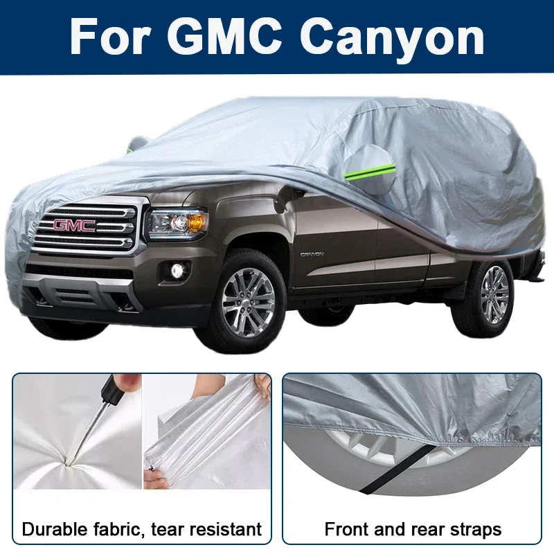 

Outdoor Full Car Cover For GMC Canyon with Reflective Strips Waterproof Snowproof Dustproof UV Protection Auto Accessories