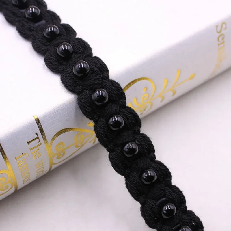 1 Yard Perlenbesetztes Spitzenband mit Fransen, bestickter Stoff, handgefertigt, für Kostüme, Röcke, Nähzubehör, Material, Accessoires, DIY – Detail 6