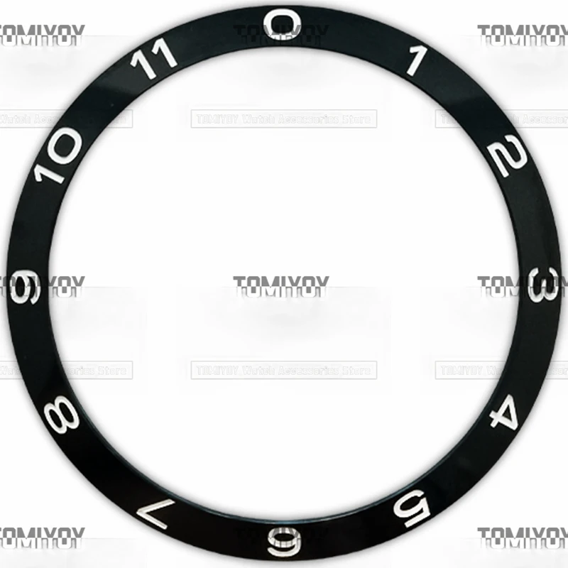 Cerâmica inclinada Assista Bezel Insert, Fit para TU-dor relógio de pulso mecânico, preto, verde, azul, 39,1mm