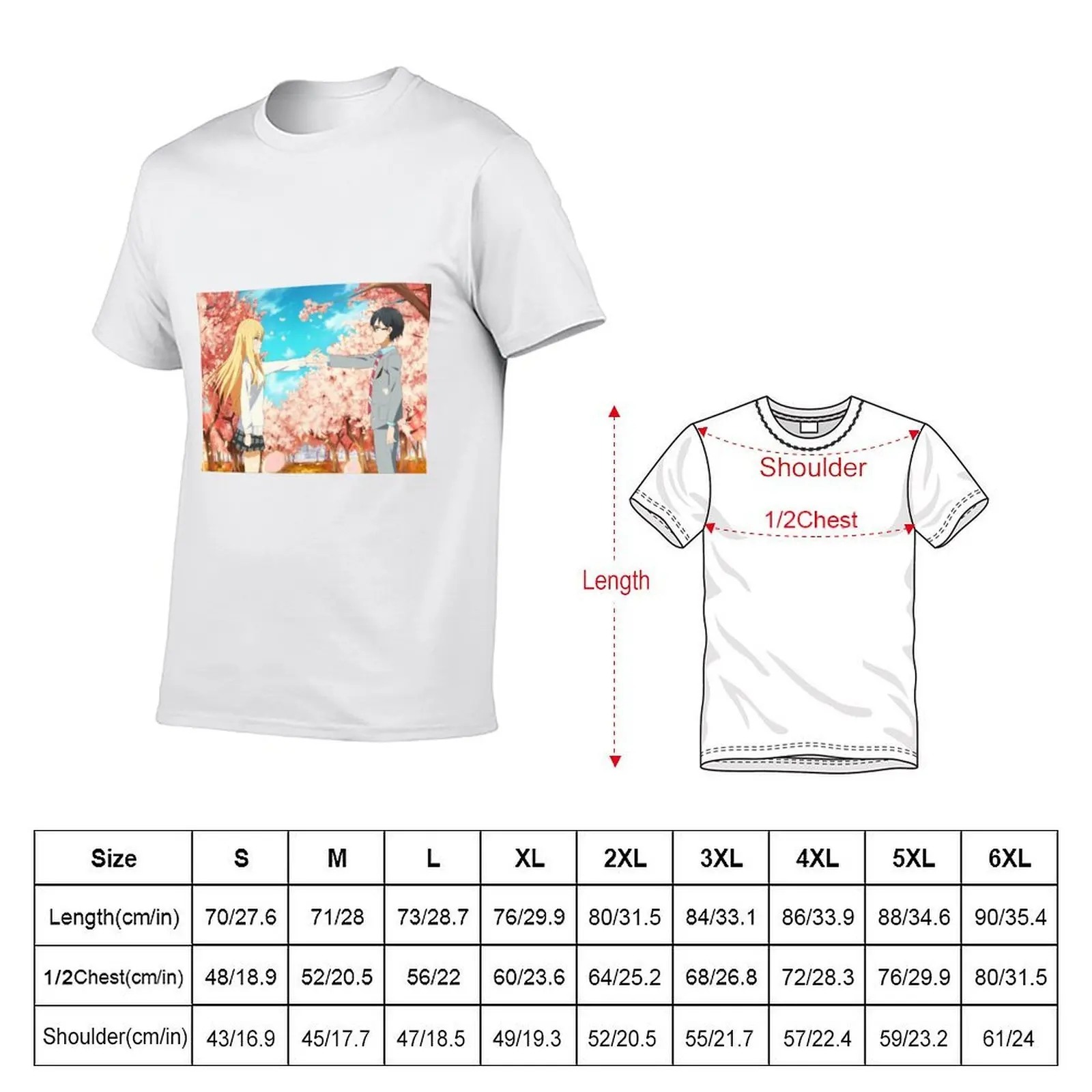 YOUR LIE IN APRIL T-Shirt graphic shirts plain mens funny t shirts