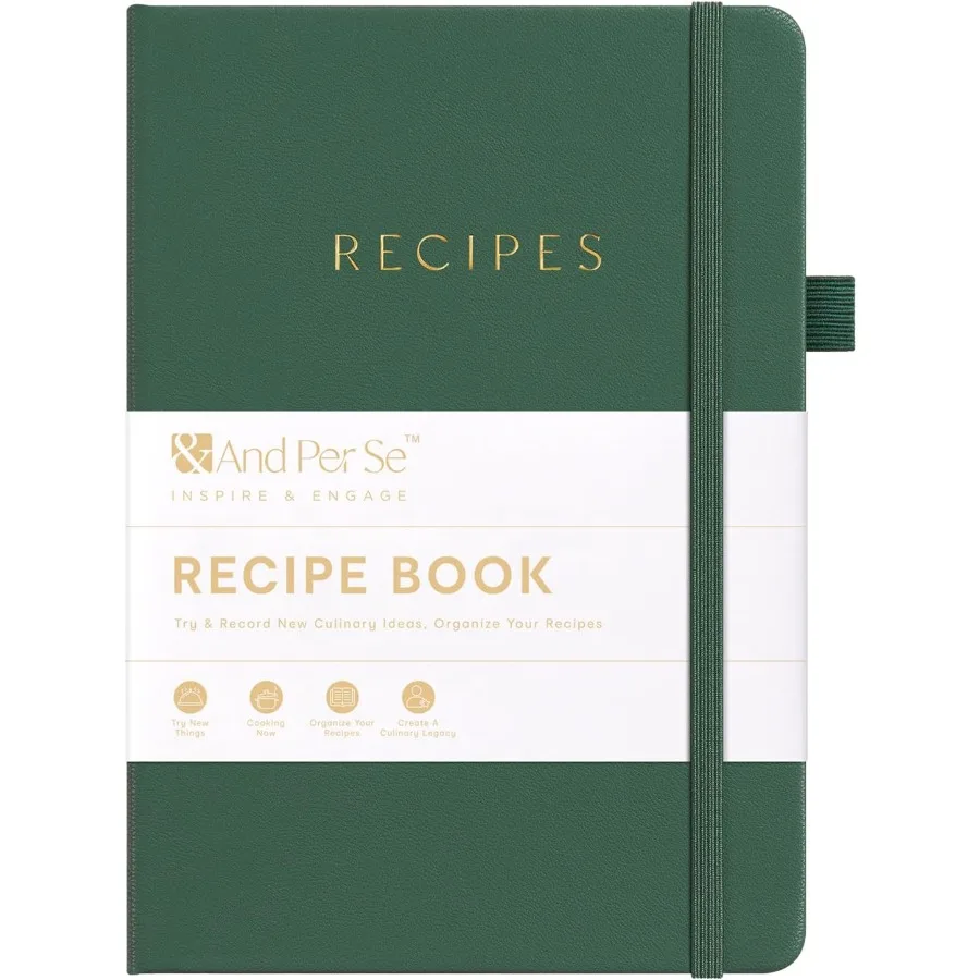 

Recipe Book to Write in Your Own Recipes Blank Recipe Book with WaterResistant Hardcover Empty CookBook to Organize Your Recipe