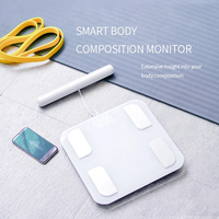 Smart 8 Electrodes Body Scale lbs kg LED Digital Display Bioimpedance Scale Body Fat Muscle Water Weight Scale