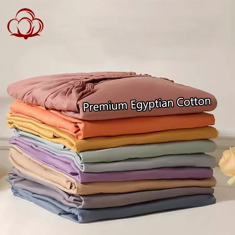 Egyptian Cotton Bed Fitted Sheet Ultra Soft Comfortable Mattress Cover 800TC Fit Sheets for Single Couple King Queen Bed 160/200