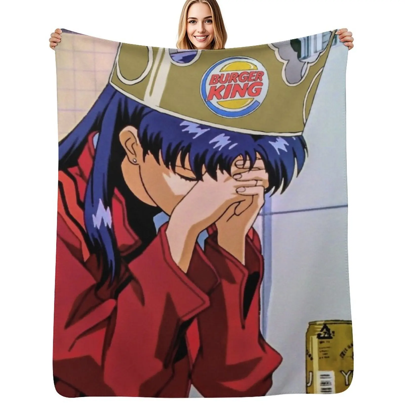 

Misato With Crown Throw Blanket Warm Throw Blanket Gift for Anniversary