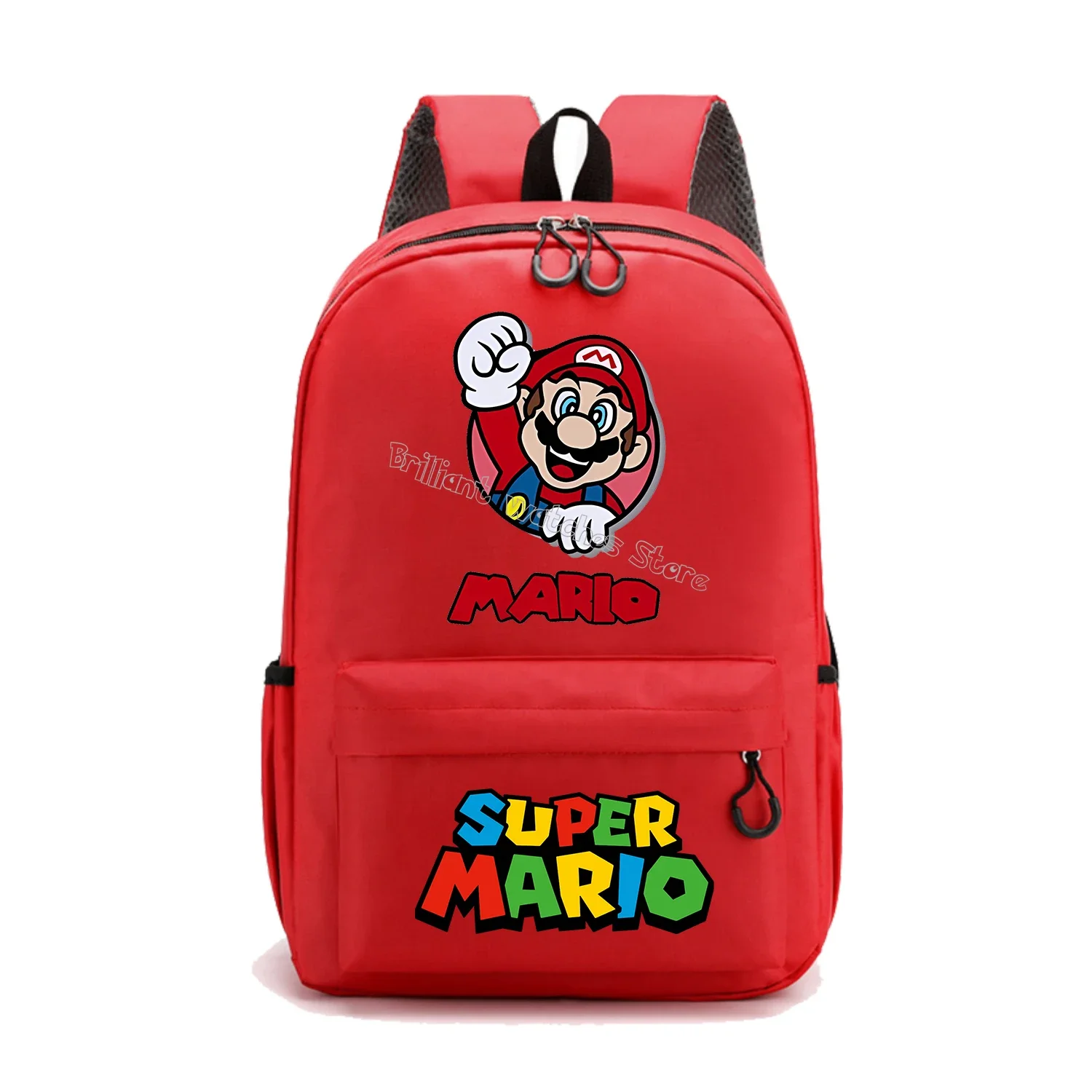 حقيبة ظهر سوبر ماريو بروس للأطفال حقيبة مدرسية كرتونية عصرية للأولاد والبنات حقيبة تخزين ذات سعة كبيرة هدية للأطفال