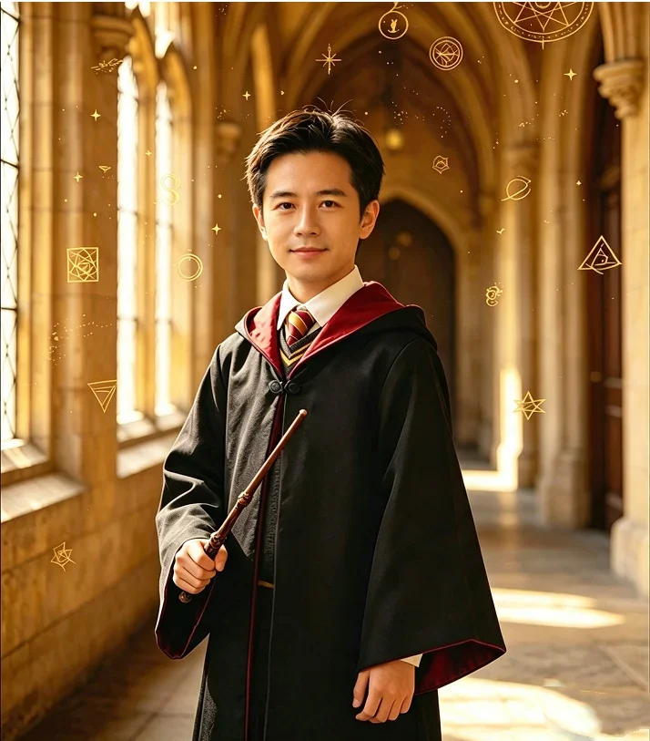 Disfraz de Cosplay de Halloween de la Academia de Magia de Harry Potter, Túnica, Corbata, Capa Mágica de Potter, Disfraz de Hermione, Regalo para Fans en Días Festivos