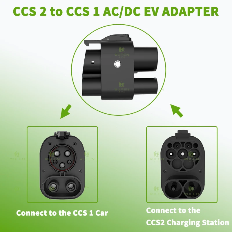 

Electric Vehicle Ccs 2 Charging Station CCS 2 to CCS 1 AC & DC Adapter DC Fast Ev Charging Adapter 250A Type 2 to Type 1 Adapter