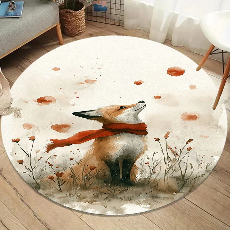 The Circular Carpet Is Suitable for Multiple Scenes Such As Children's Rooms, Living Rooms, Entrances, and Study Rooms  Rug