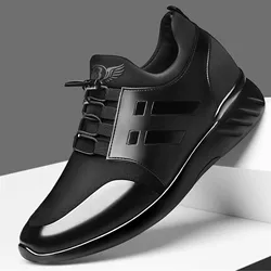 YEWNUW Comfortable Sneakers For Men Running Shoes Elastic Breathable Shoes Monochrome  Casual Shoes