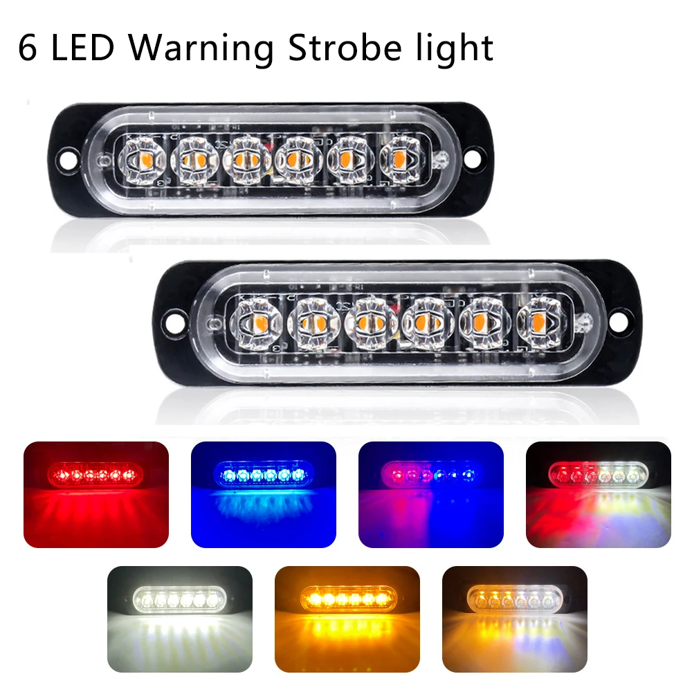 LED Strobe Light Flashing Grille Lamp Car Emergency light Warning Police Light For Truck Vehicle Stroboscopes Work light 12V 24V