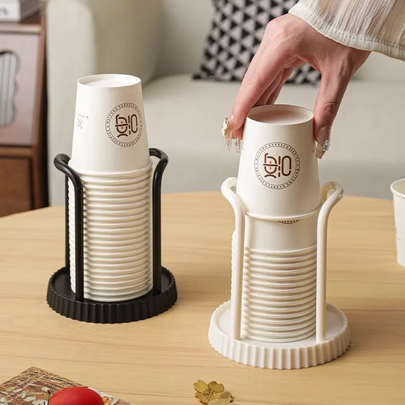 

2Pcs Thicken Durable Disposable Cup Display Shelf Home Storage Rack for Home Dining Room Paper Cup Holder Dispenser