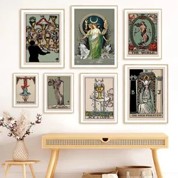 Tarot Hecate Lover Swords Empress Hermit Wall Art Canvas Painting Nordic Posters And Prints Wall Pictures For Living Room Decor