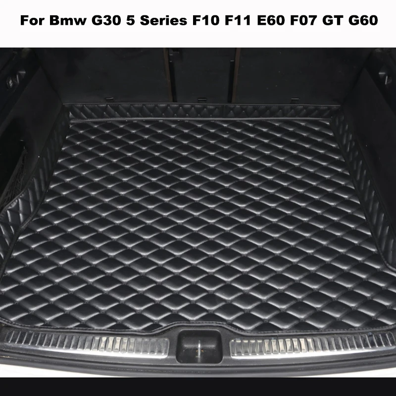 Hochwertige Kunstleder-Kofferraummatte für Bmw G30 5er F10 F11 E60 F07 GT G60 Autozubehör Teppich