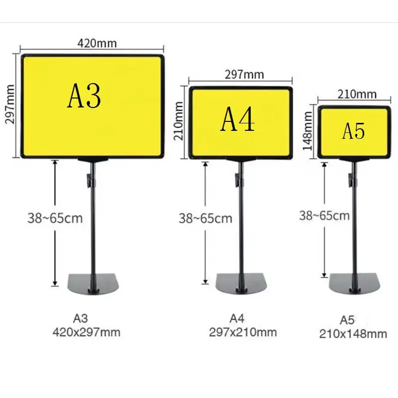 Poster POP Advertising Stand A3 A4 A5 Display Stand Desktop Sign  Billboard Support Price Label Sign Billboard Promotion Rack