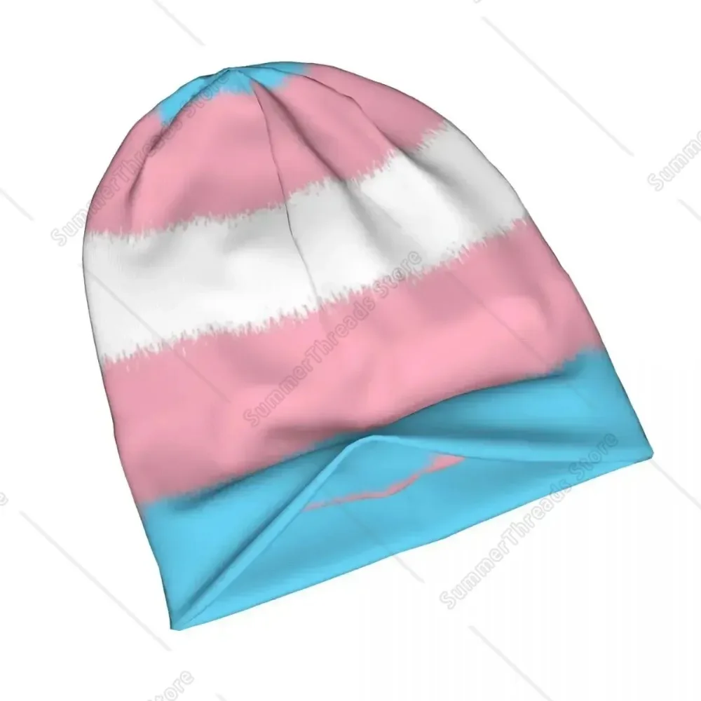 المتحولين جنسيا العلم Lgbt فخر الدافئة محبوك قبعة الهيب هوب بونيه قبعة الخريف الشتاء في الهواء الطلق قبعات حريمي للجنسين الكبار #5