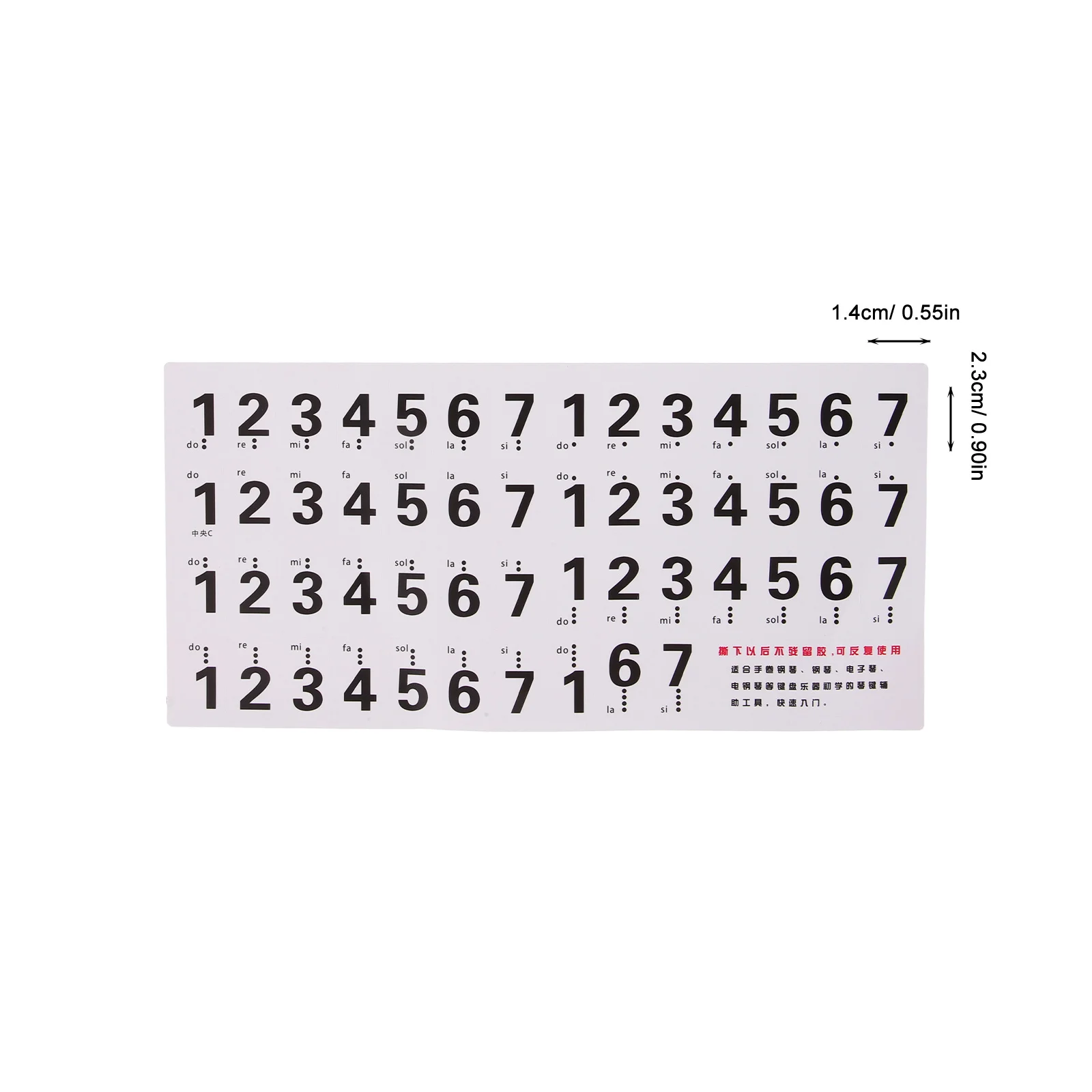 1Set Piano Keyboard Stickers Number Decals No Residue Anti Sweat Wear Resistant Piano Keyboard Labels for Beginners