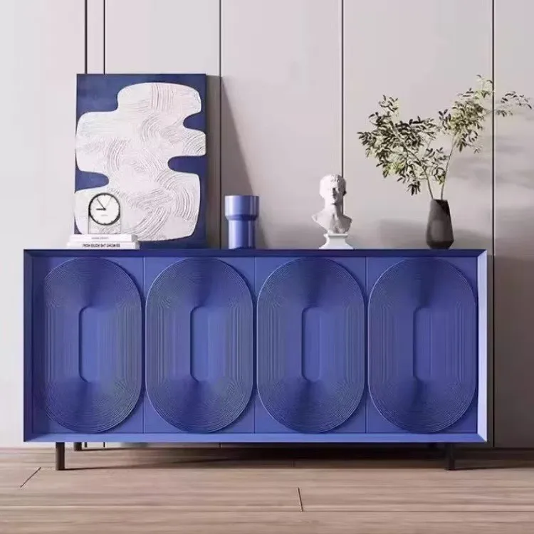 

Solid wood dining side cabinet High value relief meal preparation tea cabinet Entry door entrance cabinet