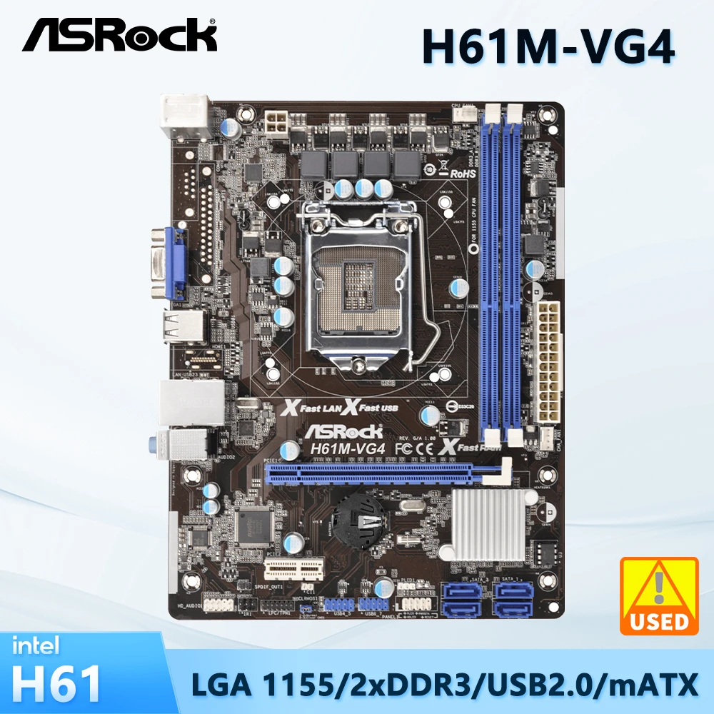 ASRock H61M-VG4 Motherboard Intel H61 LGA 1155 DDR3 16GB support i7-3770 3470 3550 2500 3220 2120 cpu DDR3 16GB Micro ATX