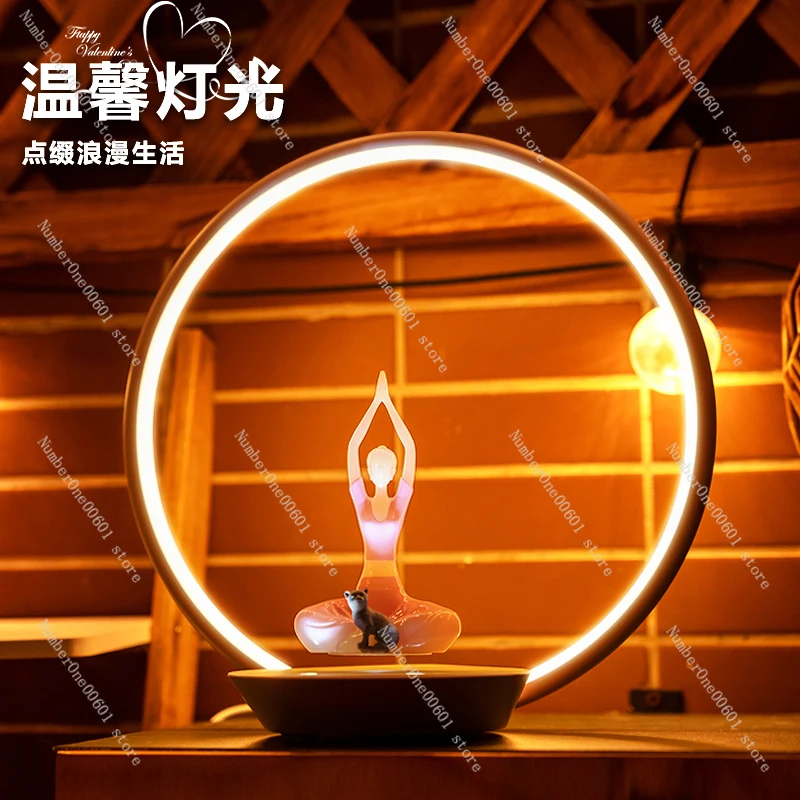 Maglev Yoga Ornament Suspended Lamp