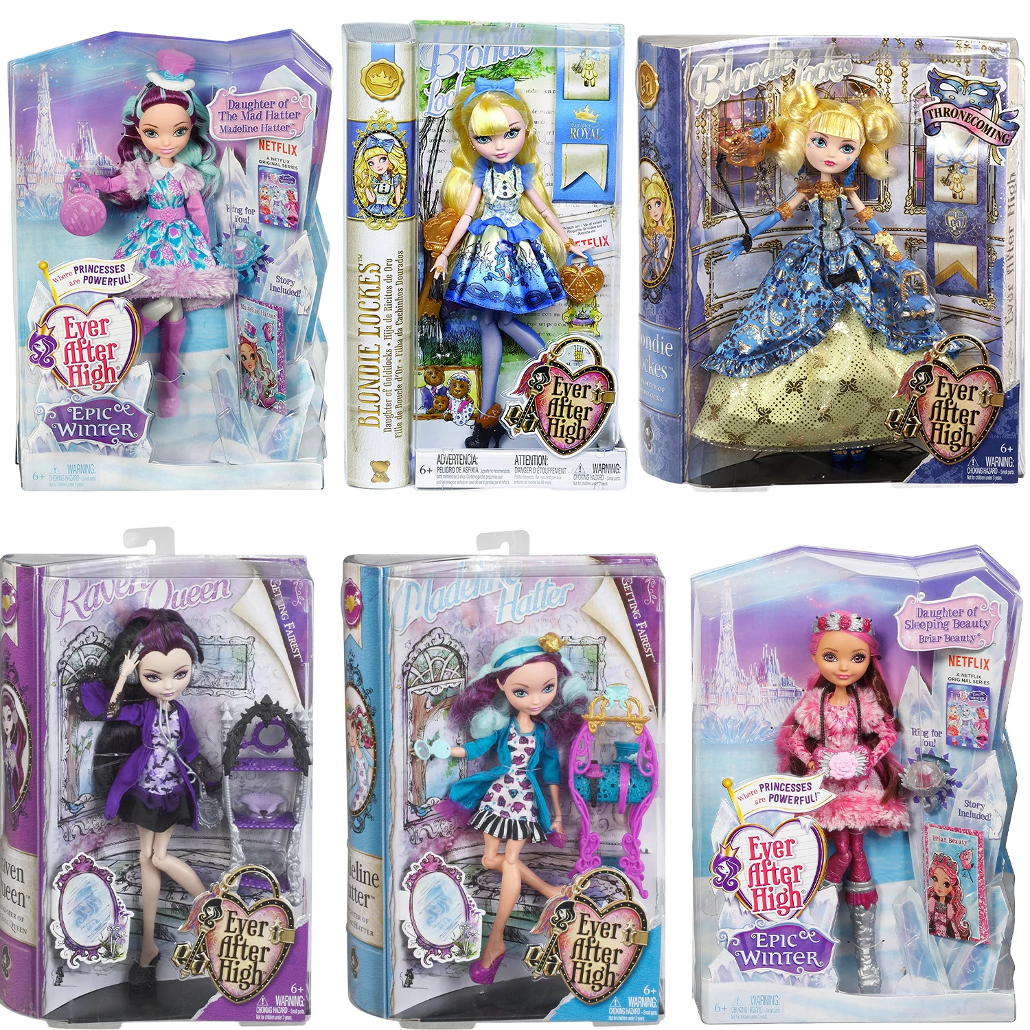 Ever After High Dolls Way Too Wonderland Madeline Hatter Doll Play Sets para crianças, brinquedos originais para meninas, presentes surpresas de aniversário