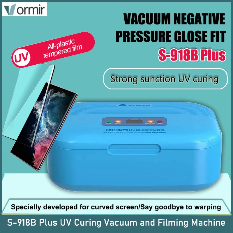 S-918B Plus SUNSHINE UV Laminator Vacuum Curing Hydrogel Screen Protector Film Laminating Machine for Mobilephone Bubble Remover