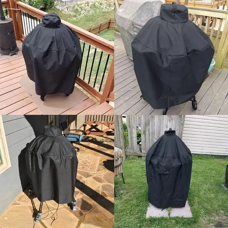 Water Resistant BBQ Cover Size 48x35 Inches Polyester Fabric Cover Design for Snow Rain Includes Straps