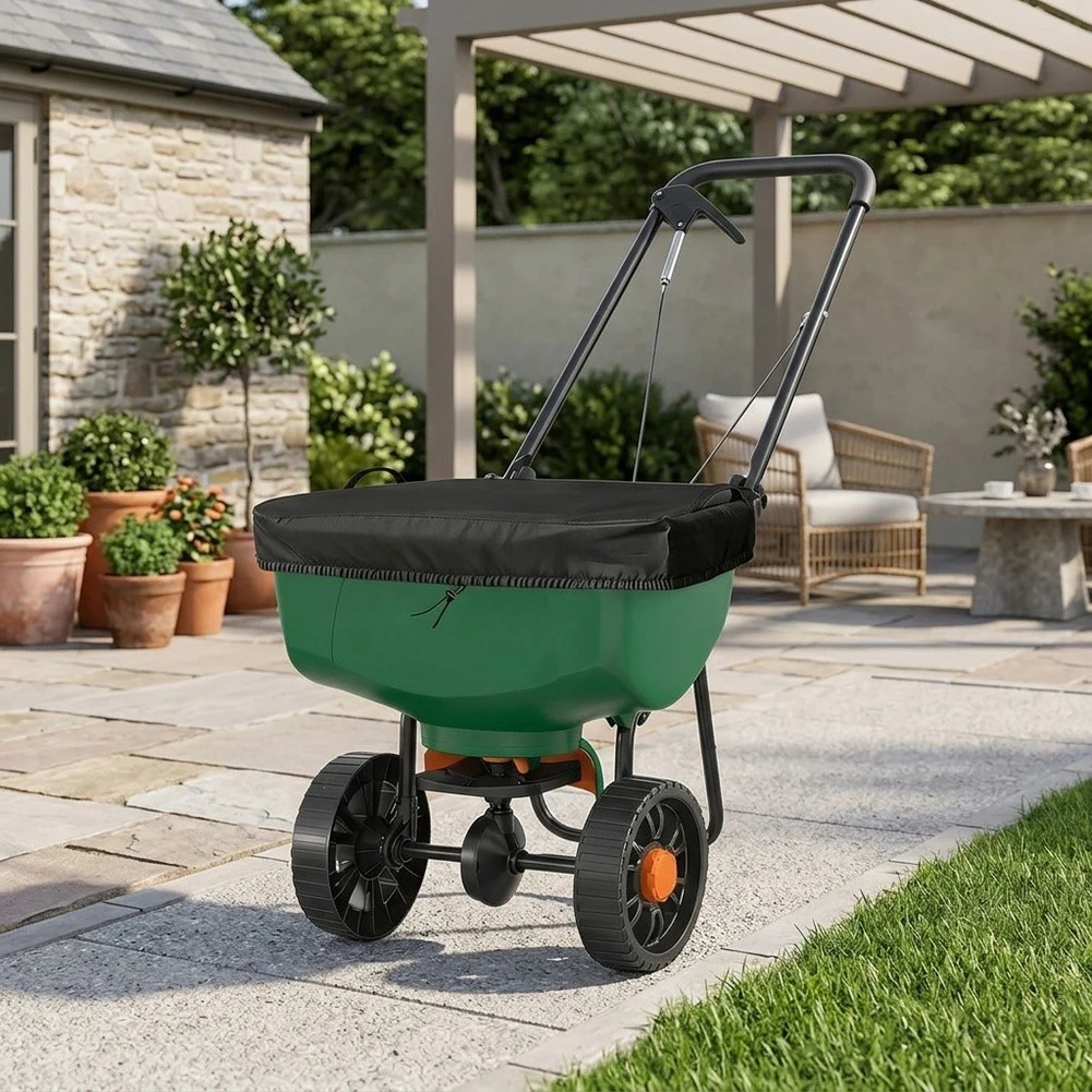 

Broadcast Spreader Rain Cover 600D Oxford Cloth Waterproof Fertilizer Spreader Cover For Lawn Broadcast Spreader Black 66x66x5cm