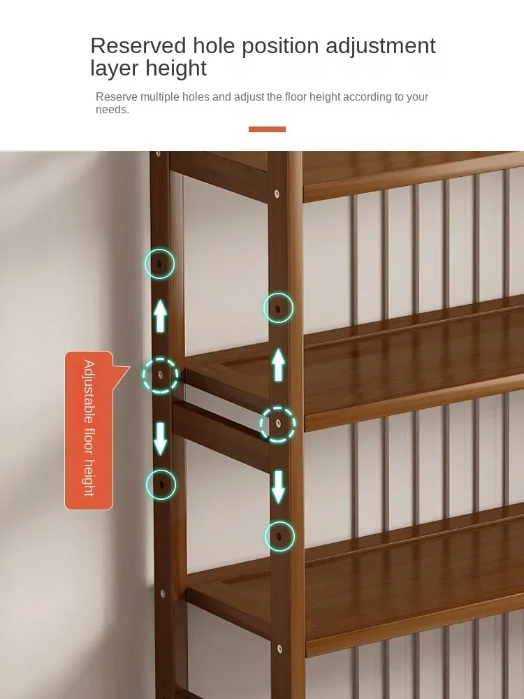 Многофункциональная полка для хранения в гостиной, бамбуковая многослойная перегородка от пола до потолка, настольный органайзер, стойка, Лидер продаж